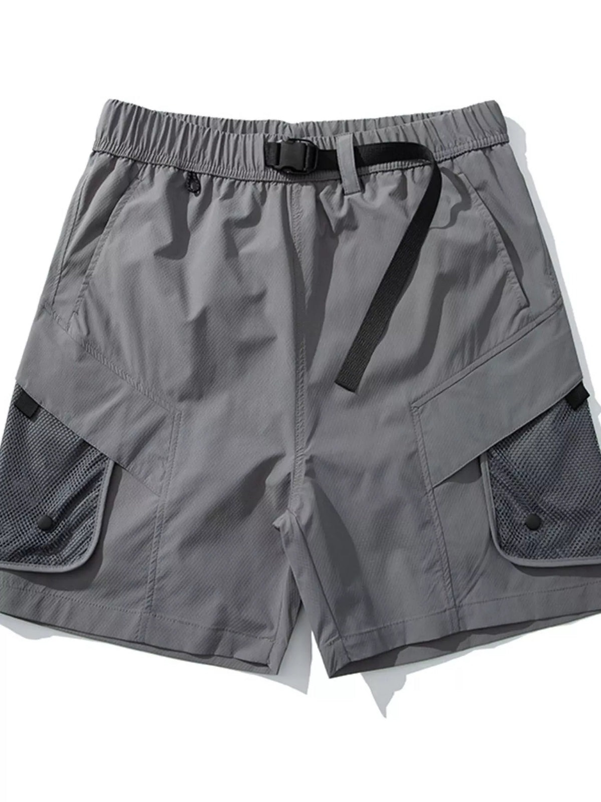 Men's Multi-Pocket Quick-Dry Cargo Shorts in Cloud Gray, view 8