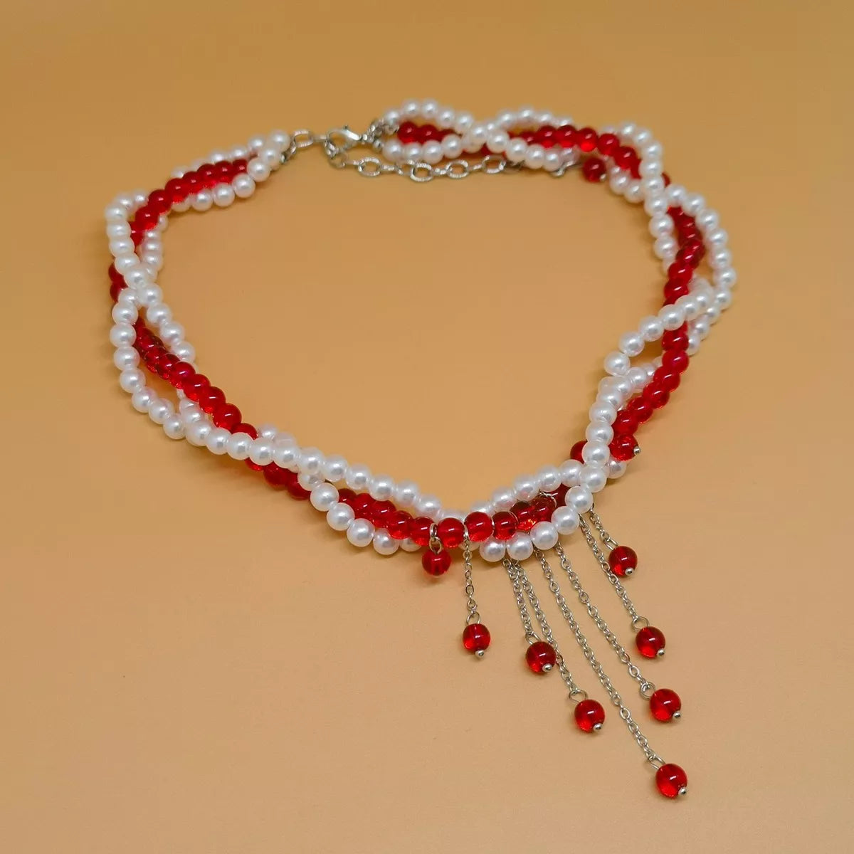 Twisted Bead Tassel Necklace - Lilixa.store