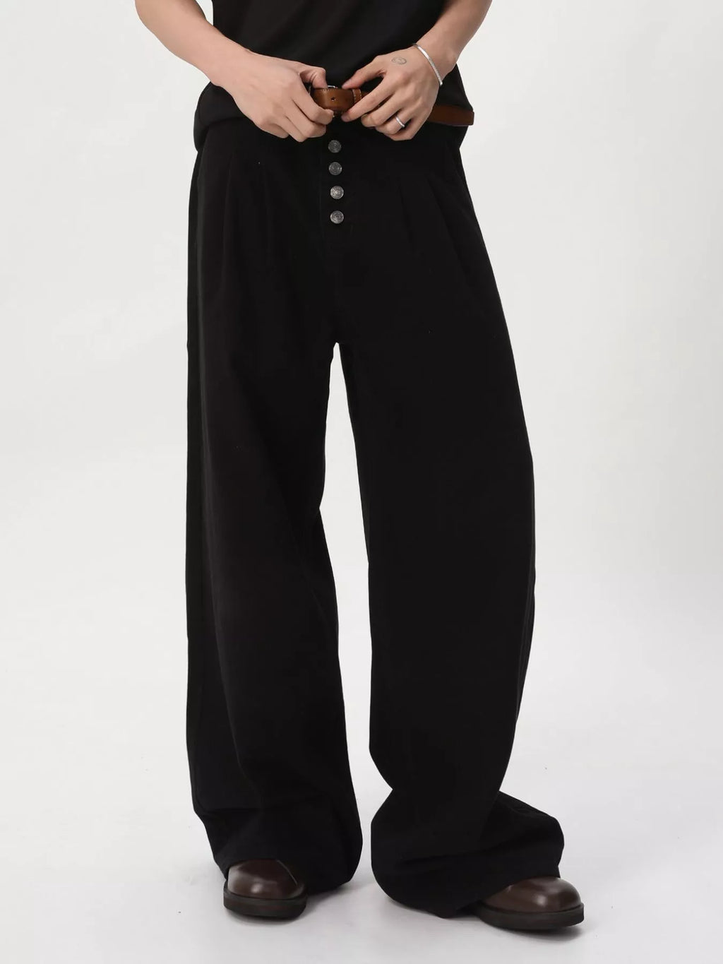 Men's Button-Fly Wide Leg Jeans - Lilixa.store
