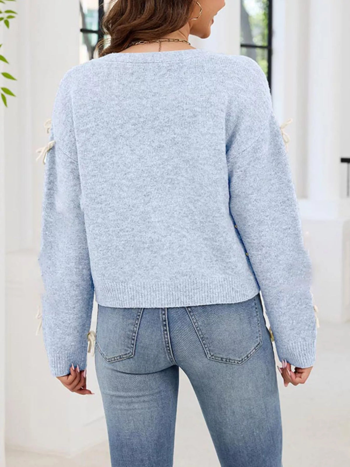 Bow Button Up Cardigan, view 6