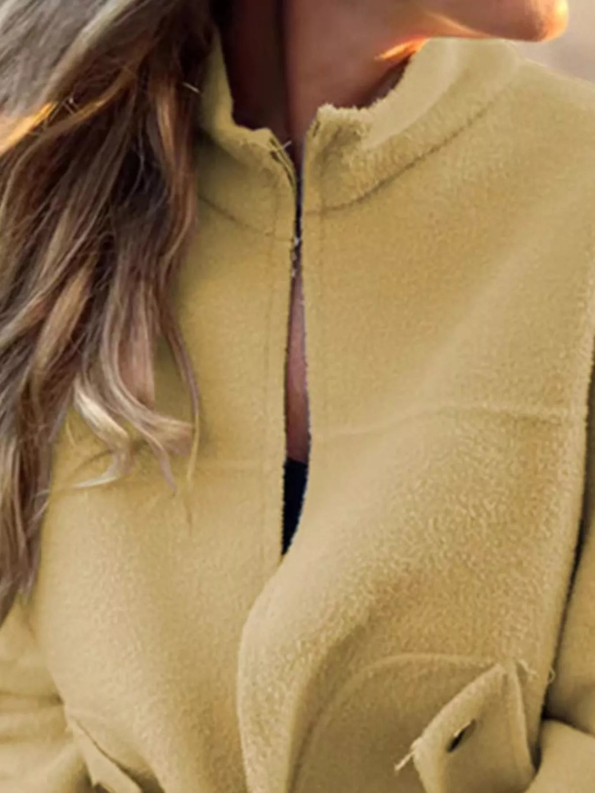 Full Size Textured Knit Zip Up Outerwear Plus Size, view 20