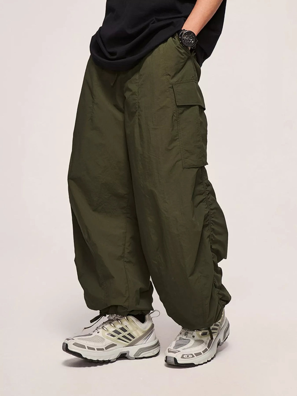 Men's Wide Leg Cargo Pants, view 5