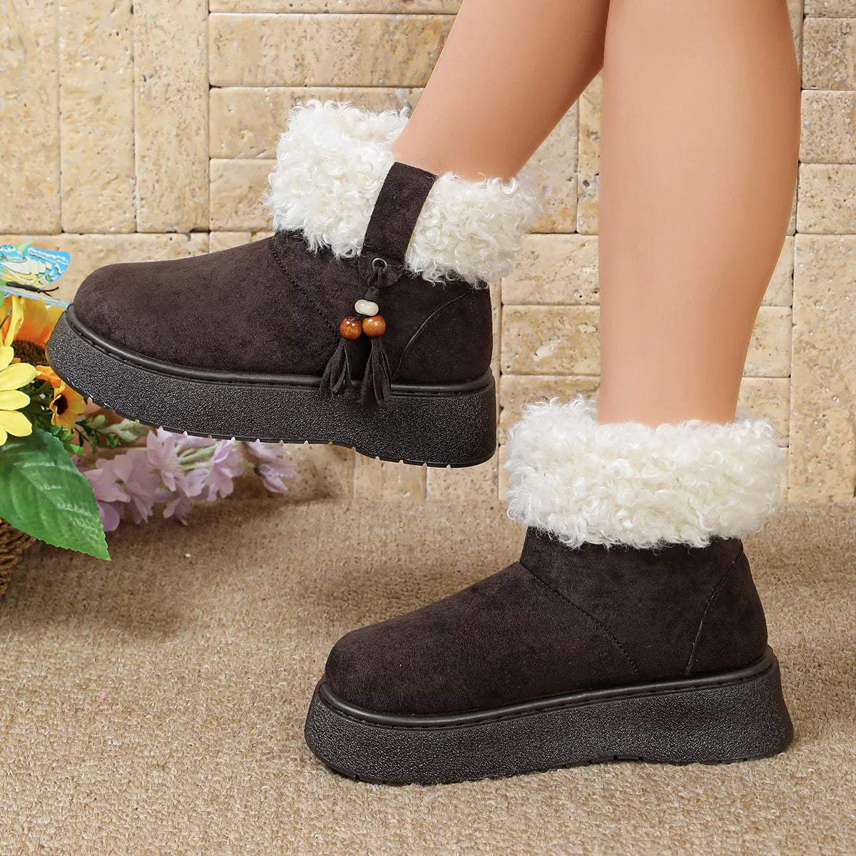 Round Toe Platform Boots
