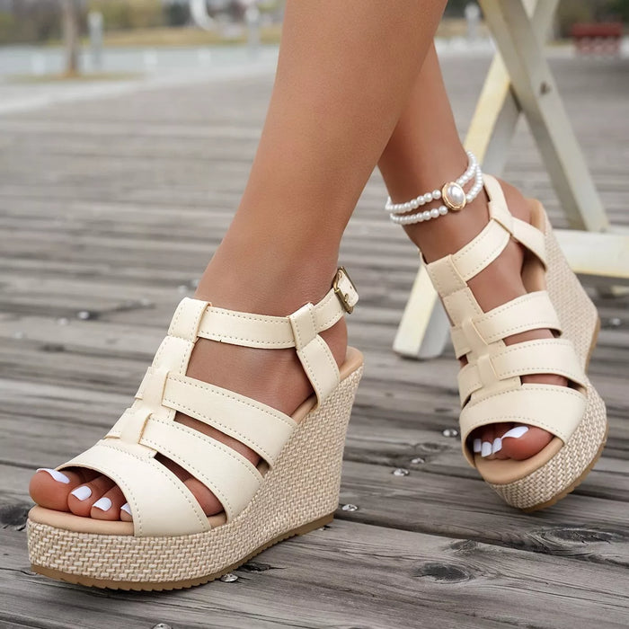Open Toe Wedge Sandals - Lilixa.store