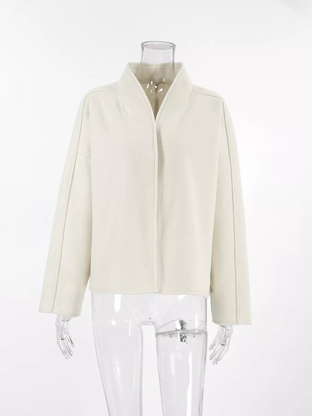 Open Front Dropped Shoulder Outerwear - Lilixa.store