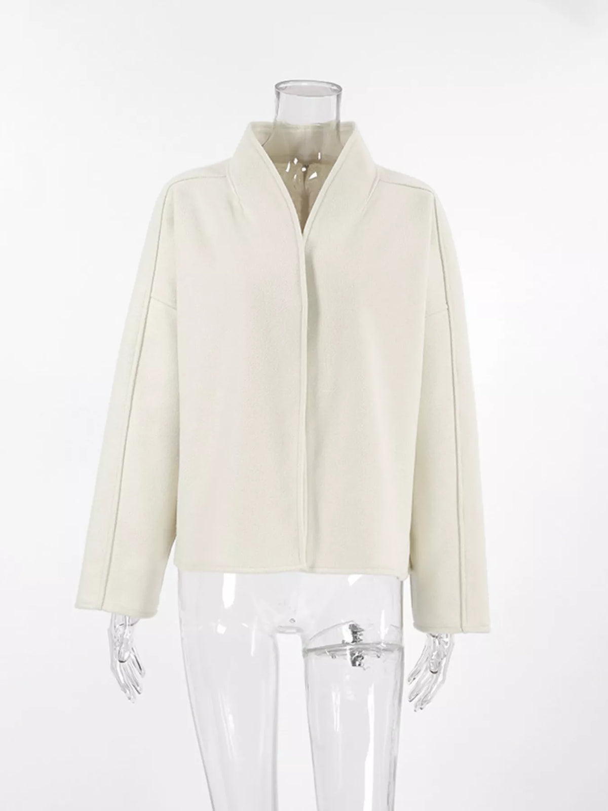 Open Front Dropped Shoulder Outerwear - Lilixa.store