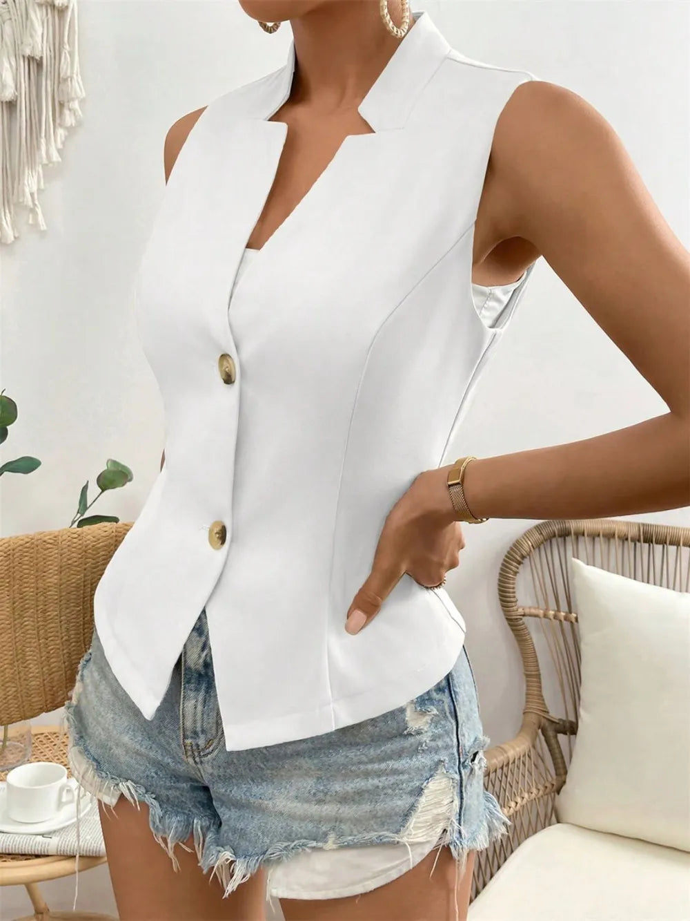 Button Down Vest Coat, view 14