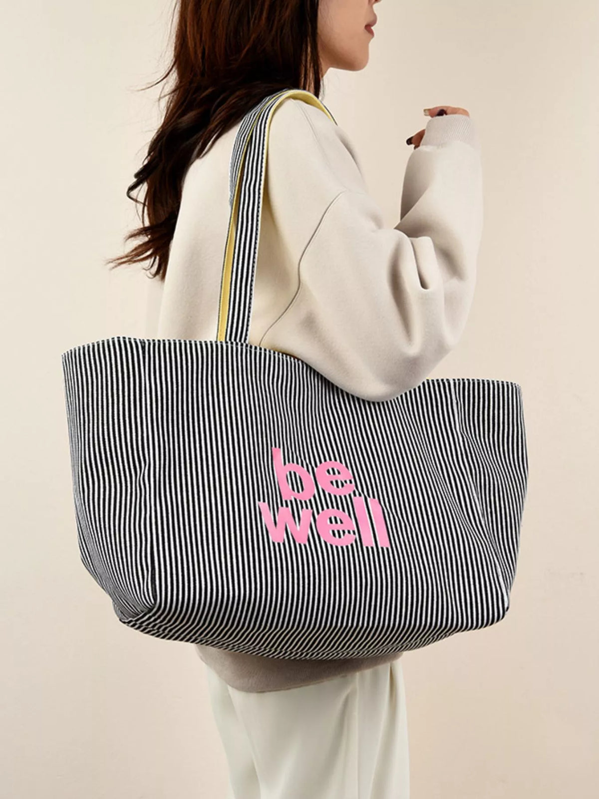 Striped Canvas Duffel Bag - Lilixa.store