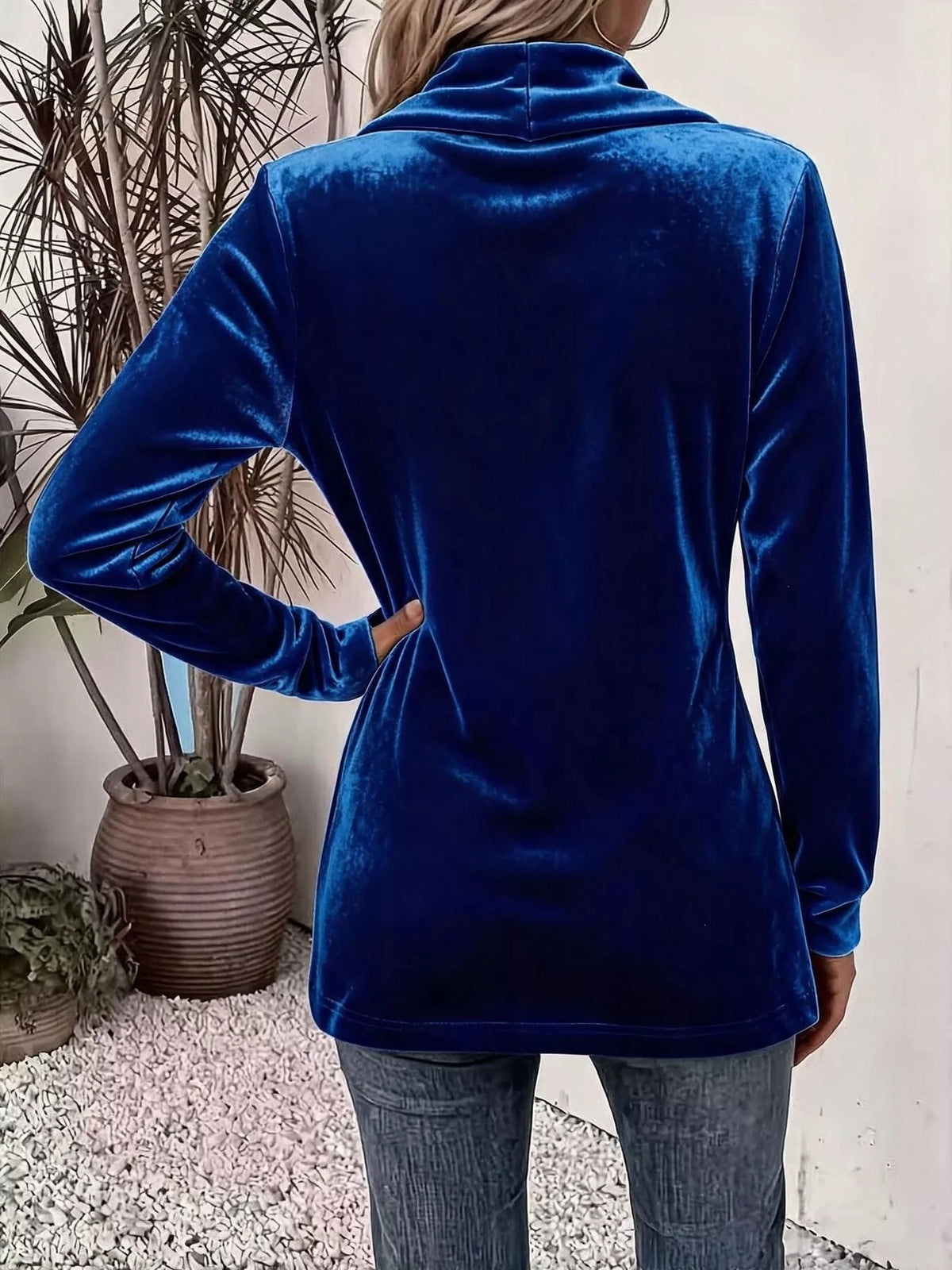 Full Size Velvet Open-Front Cardigan Plus Size - Lilixa.store