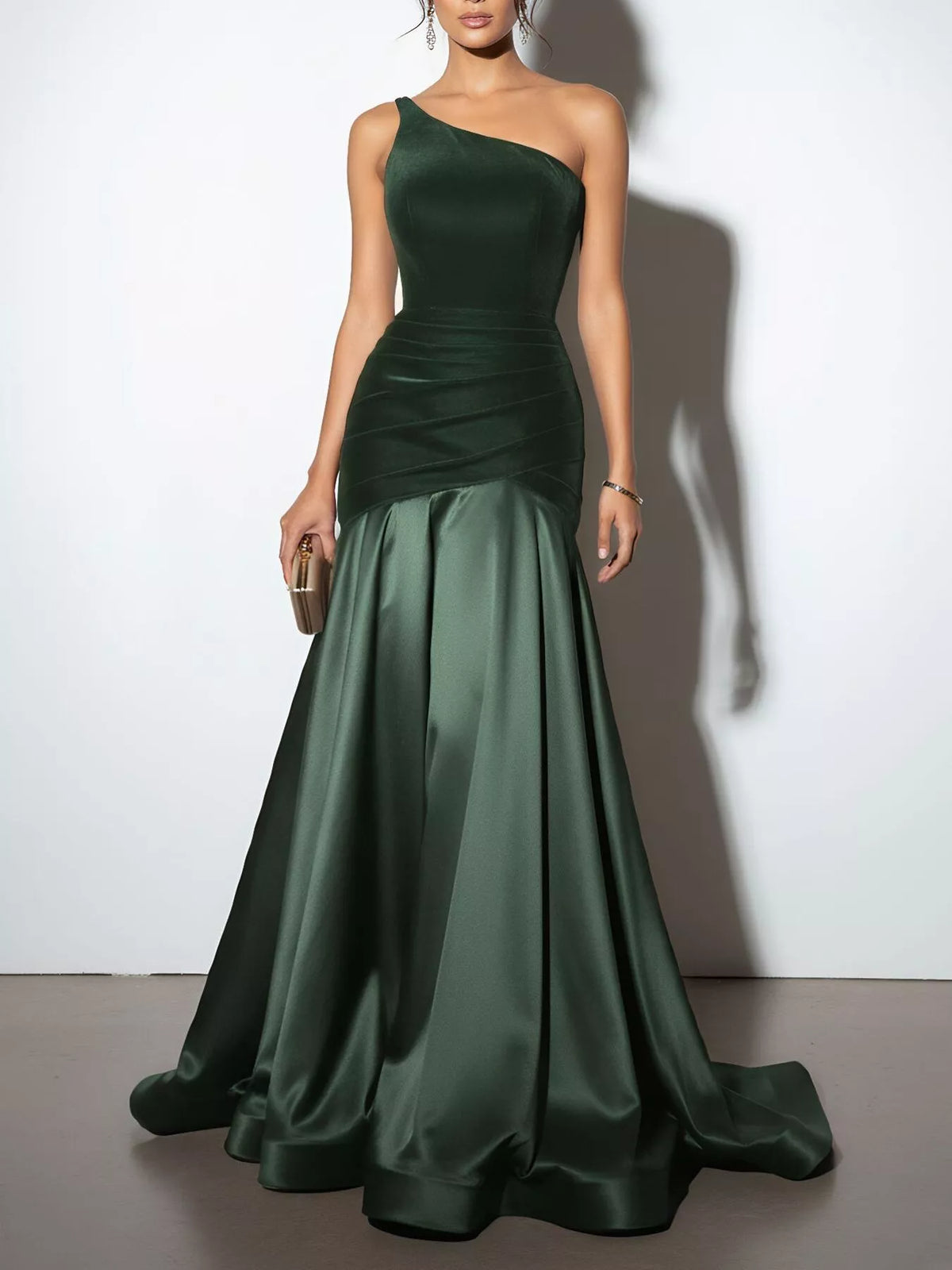 Single Shoulder Floor Length Dress - Lilixa.store