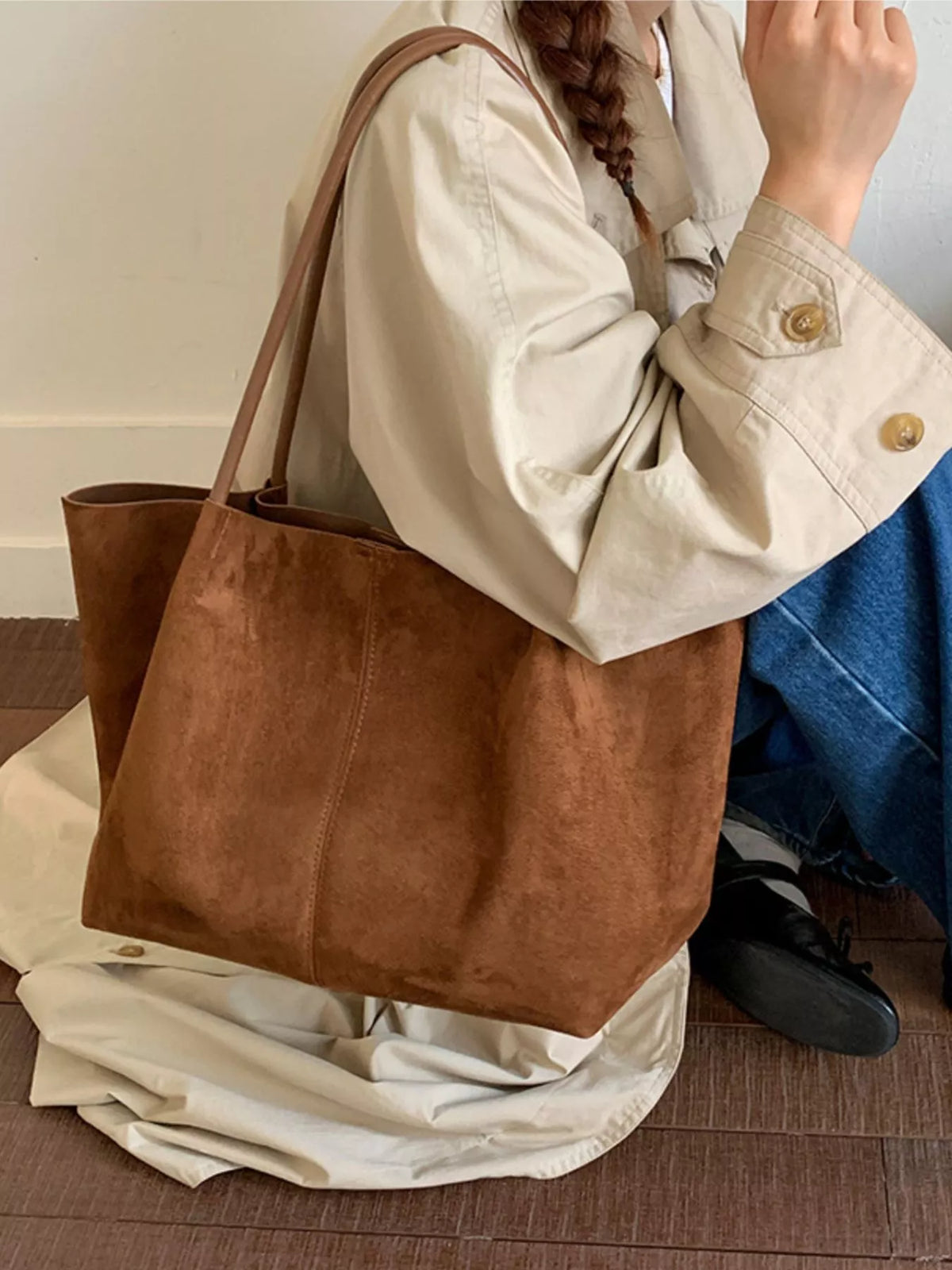 Solid Color Tote Bag