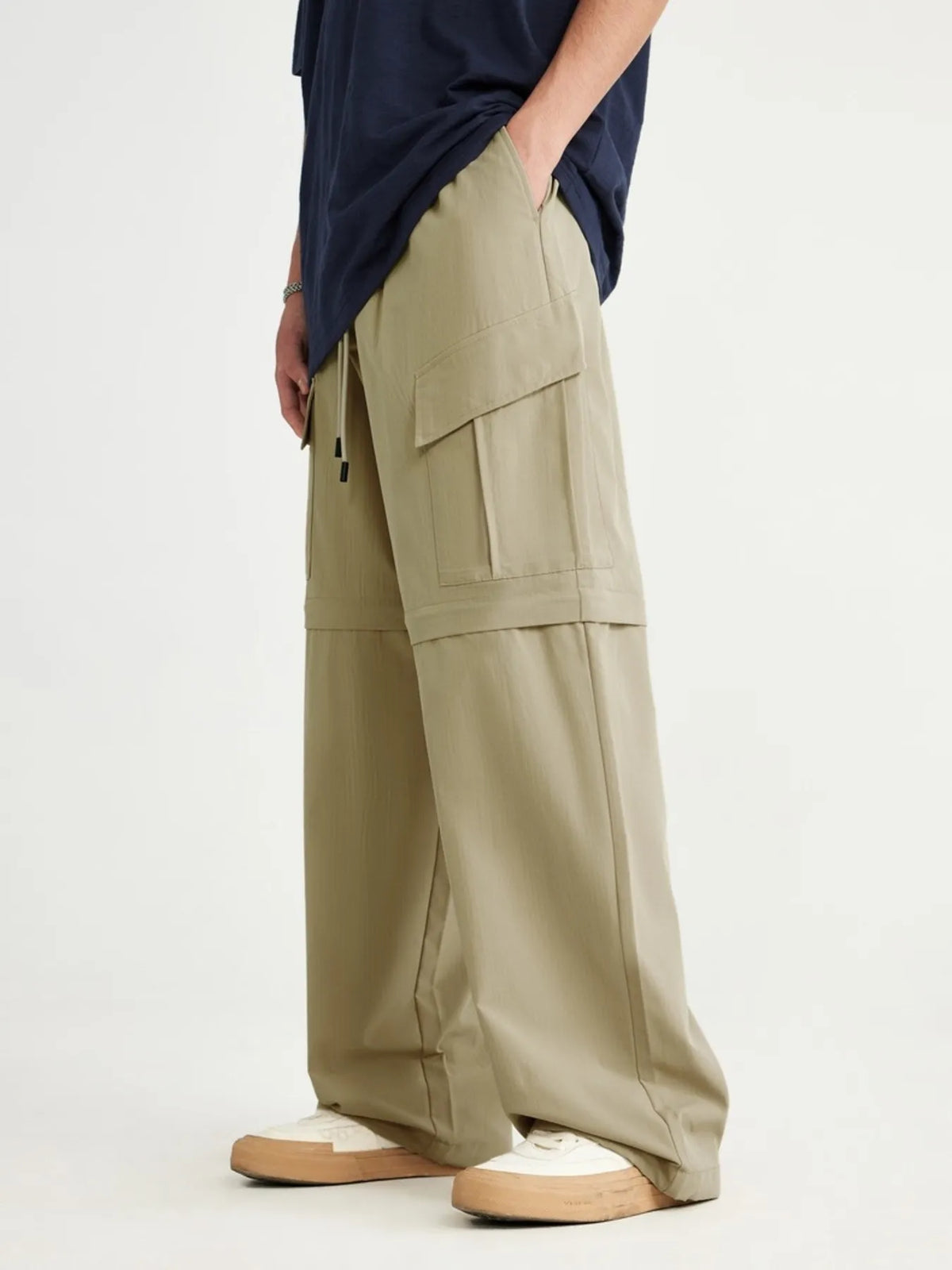Men's Drawstring Cargo Pants, view 3