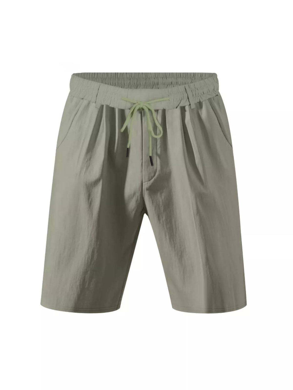 Men's Full Size Casual Lightweight Drawstring Shorts Plus Size in Green