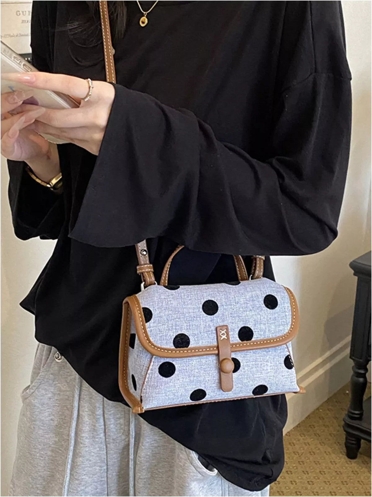 Polka Dot Crossbody Bag