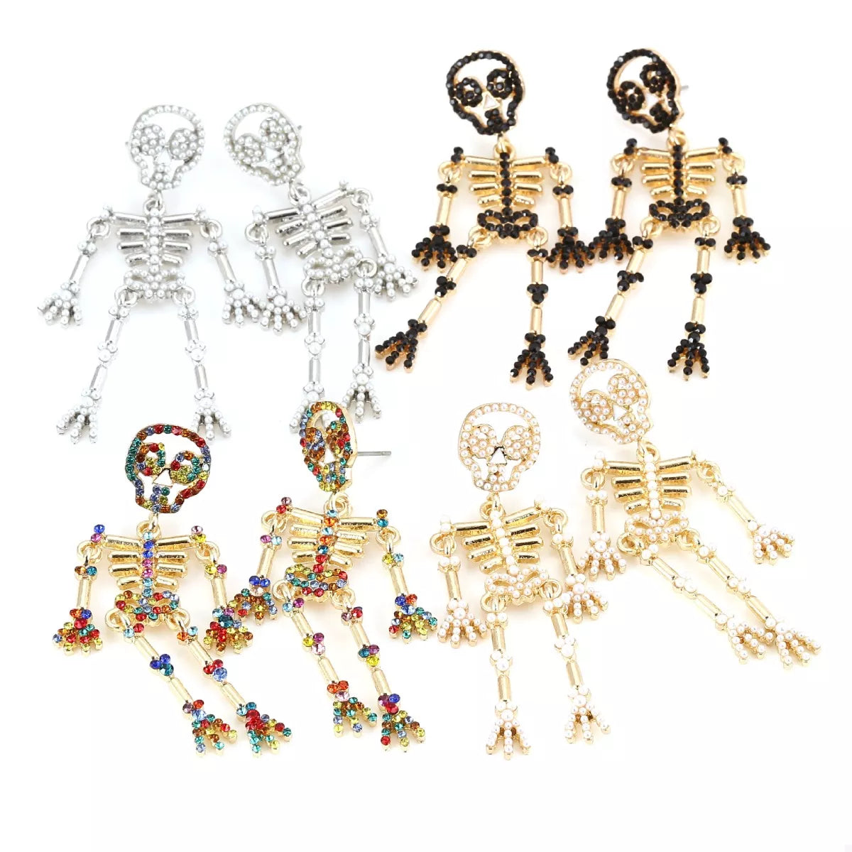 Halloween Skeleton Statement Earrings - Lilixa.store