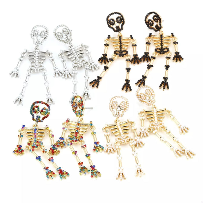 Halloween Skeleton Statement Earrings - Lilixa.store