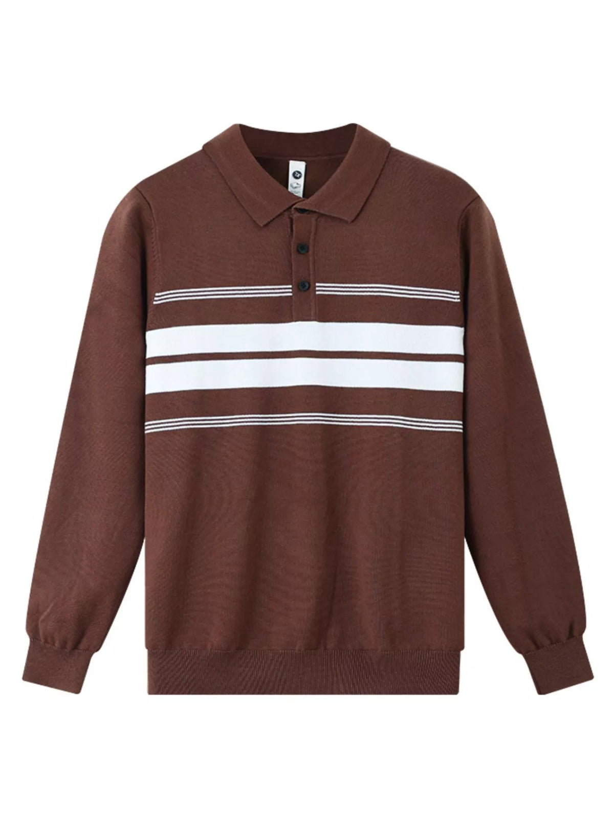Men's Plus Size Button Detail Striped Knit Top - Lilixa.store