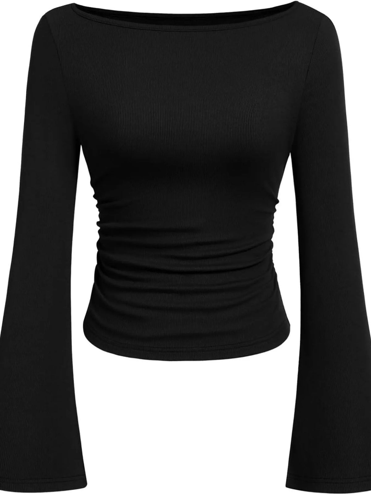 Boat Neck Flare Sleeve T-Shirt