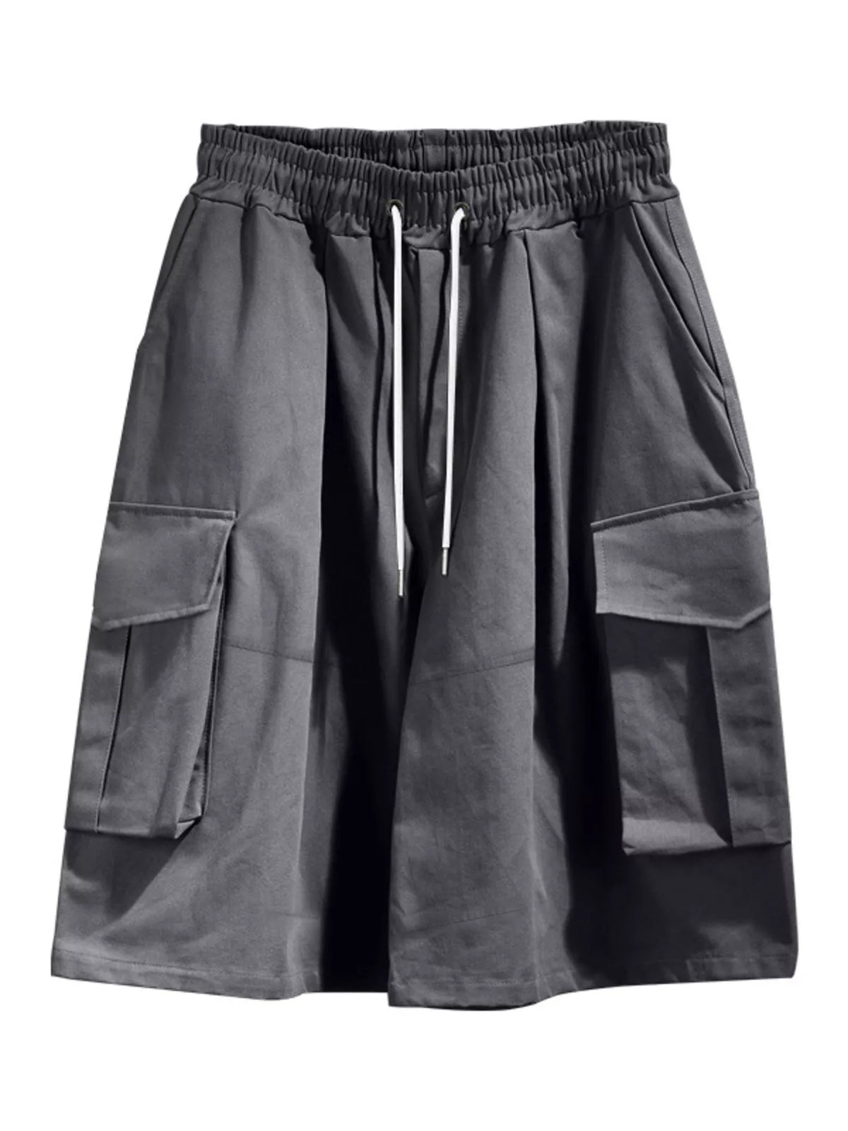Men's Full Size Cargo Shorts with Drawstring Waist Plus Size
