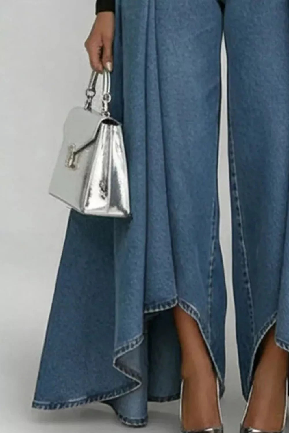 Full Size High-Waisted Wide-Leg Jeans Plus Size - Lilixa.store