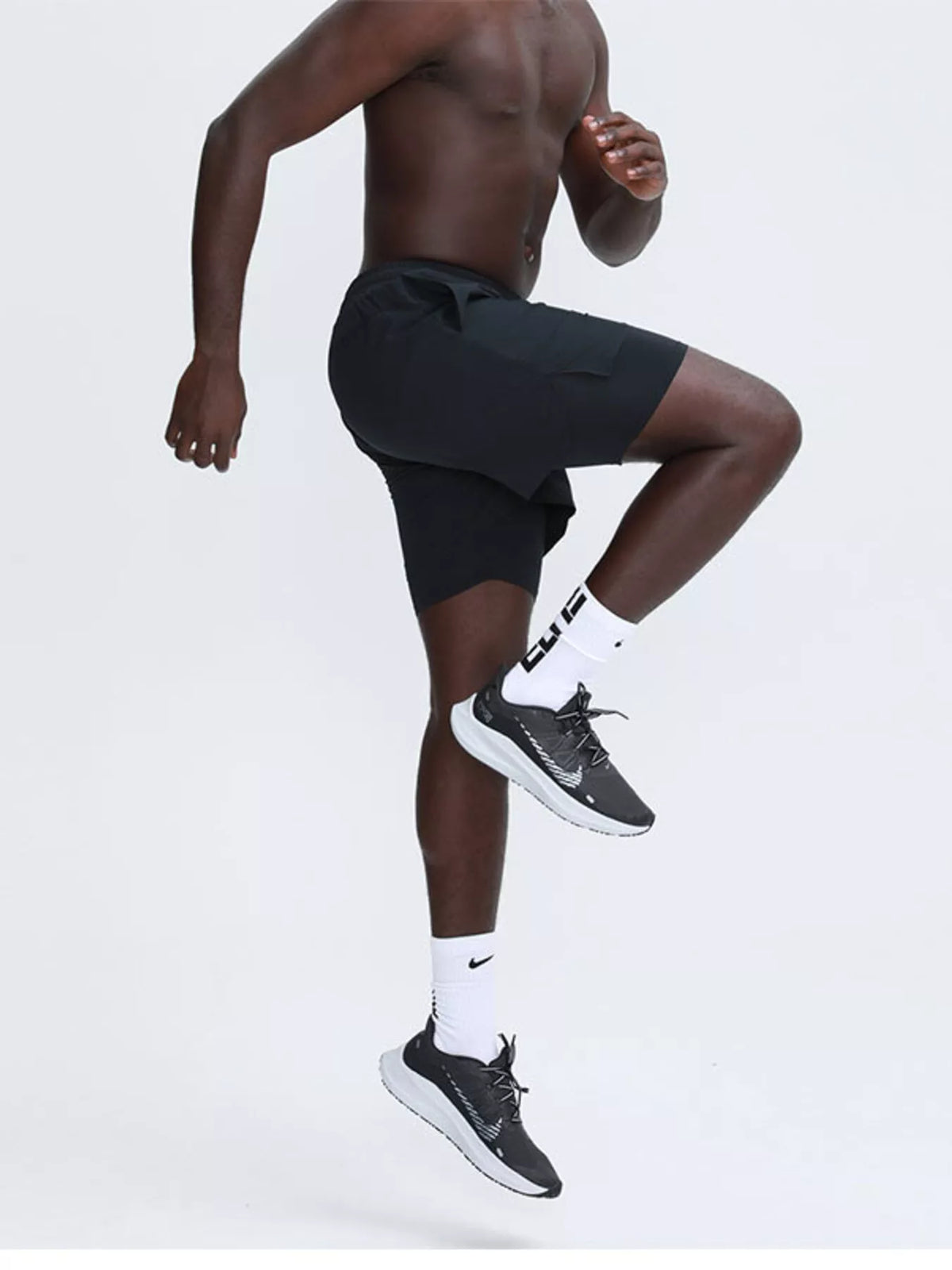 Men's Plus Size Elastic Waist Active Shorts