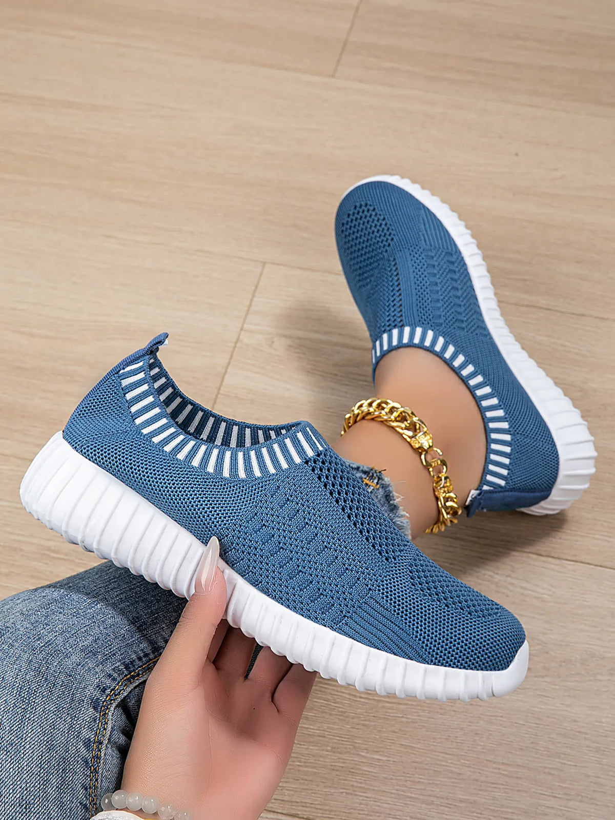 Breathable Knit Slip-On Athletic - Lilixa.store