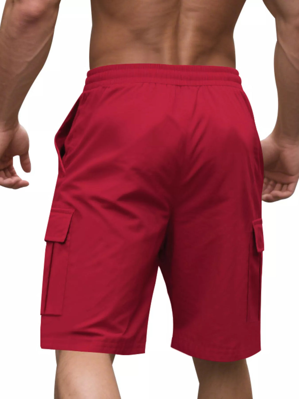 Men's Full Size Cargo Shorts with Drawstring Plus Size, view 3
