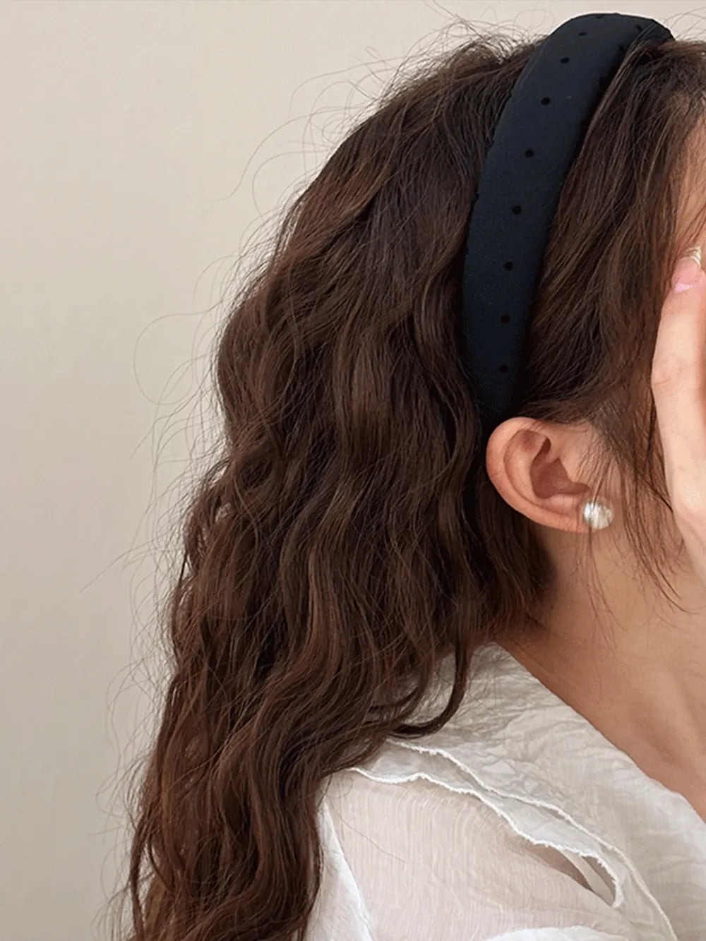 Polka Dot Polyester Wide Headband - Lilixa.store