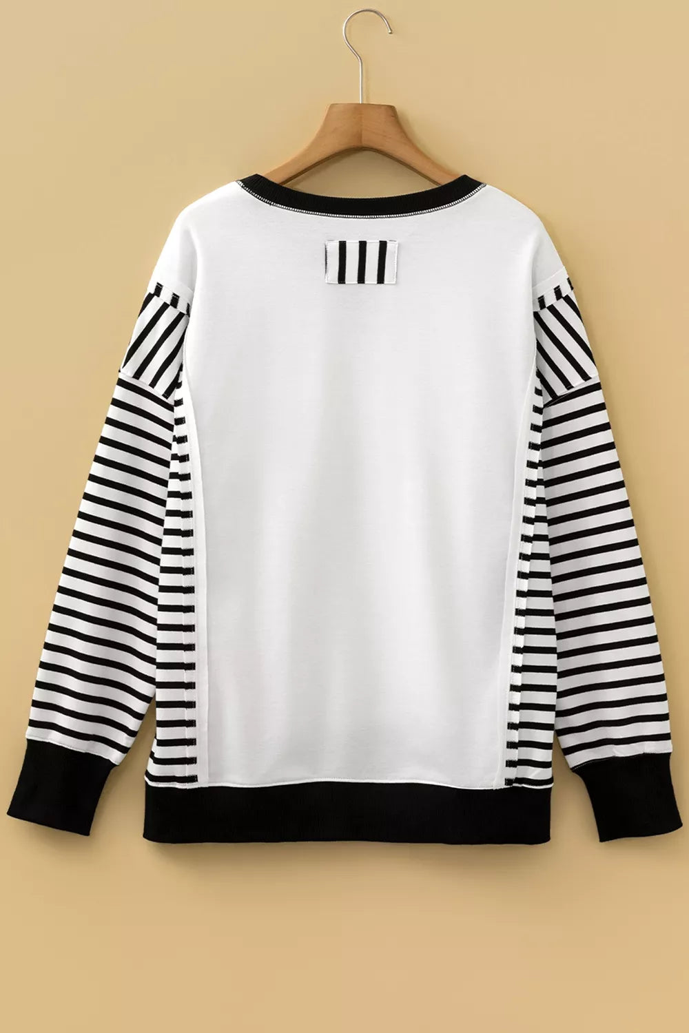 Color-Block Striped Long Sleeve Sweatshirt - Lilixa.store