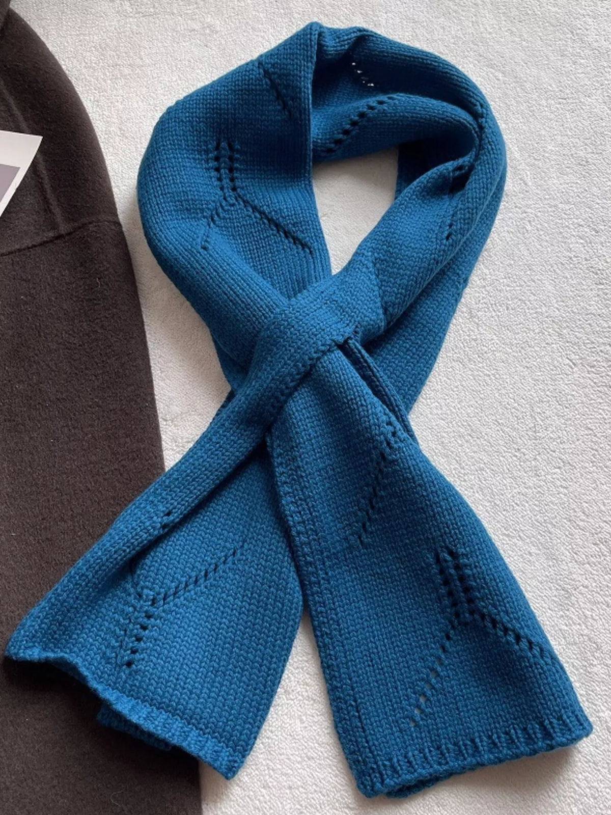 100% Wool Openwork Scarf - Lilixa.store