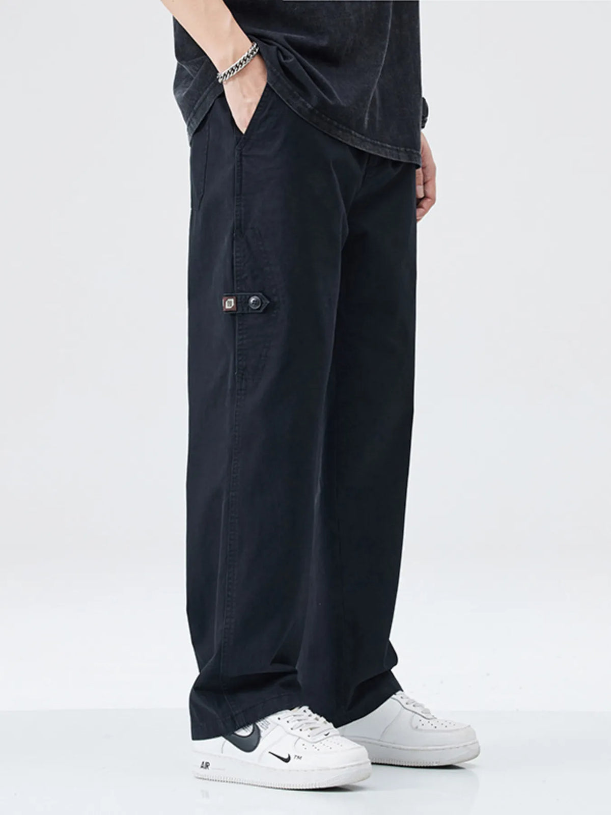 Men's Full Size Casual Loose Fit Carpenter Pants Plus Size, view 3