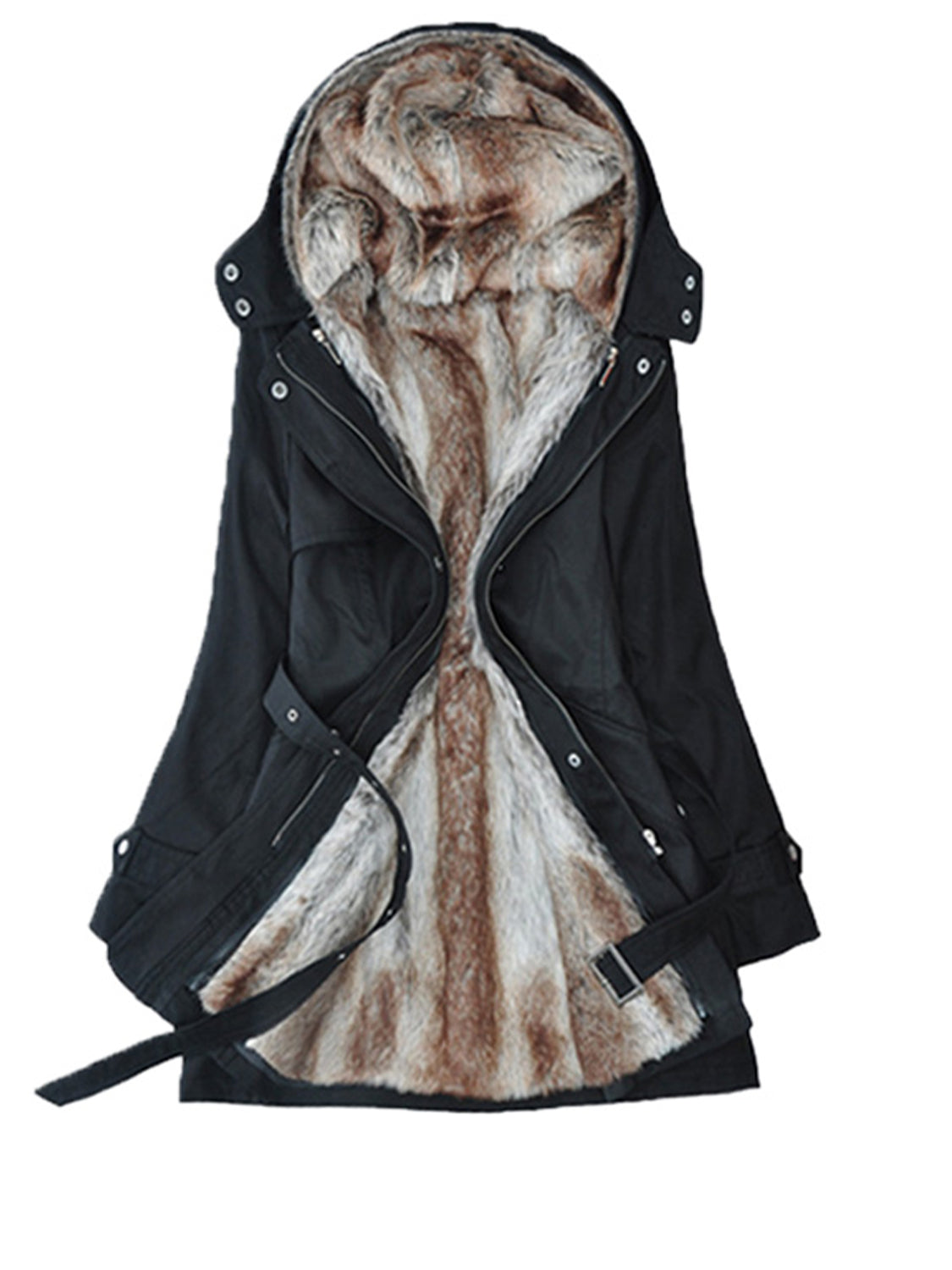 Ivy Lane Full Size Hooded Jacket with Detachable Liner (Three-Way Wear), view 9