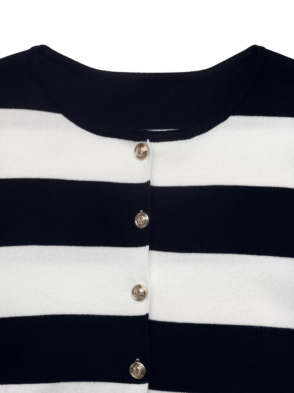 Striped Button-Down Knit Cardigan - Lilixa.store