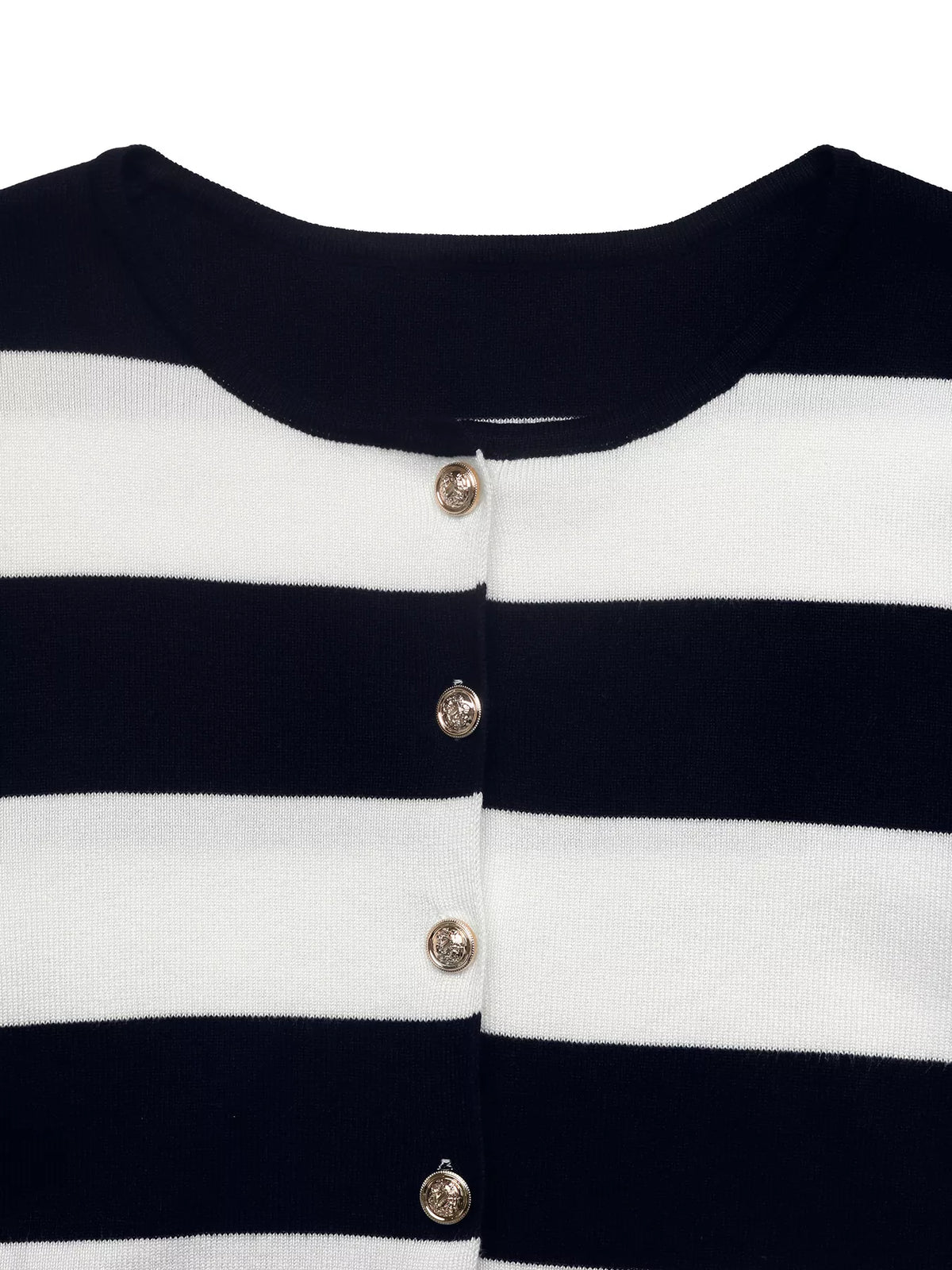 Striped Button-Down Knit Cardigan - Lilixa.store