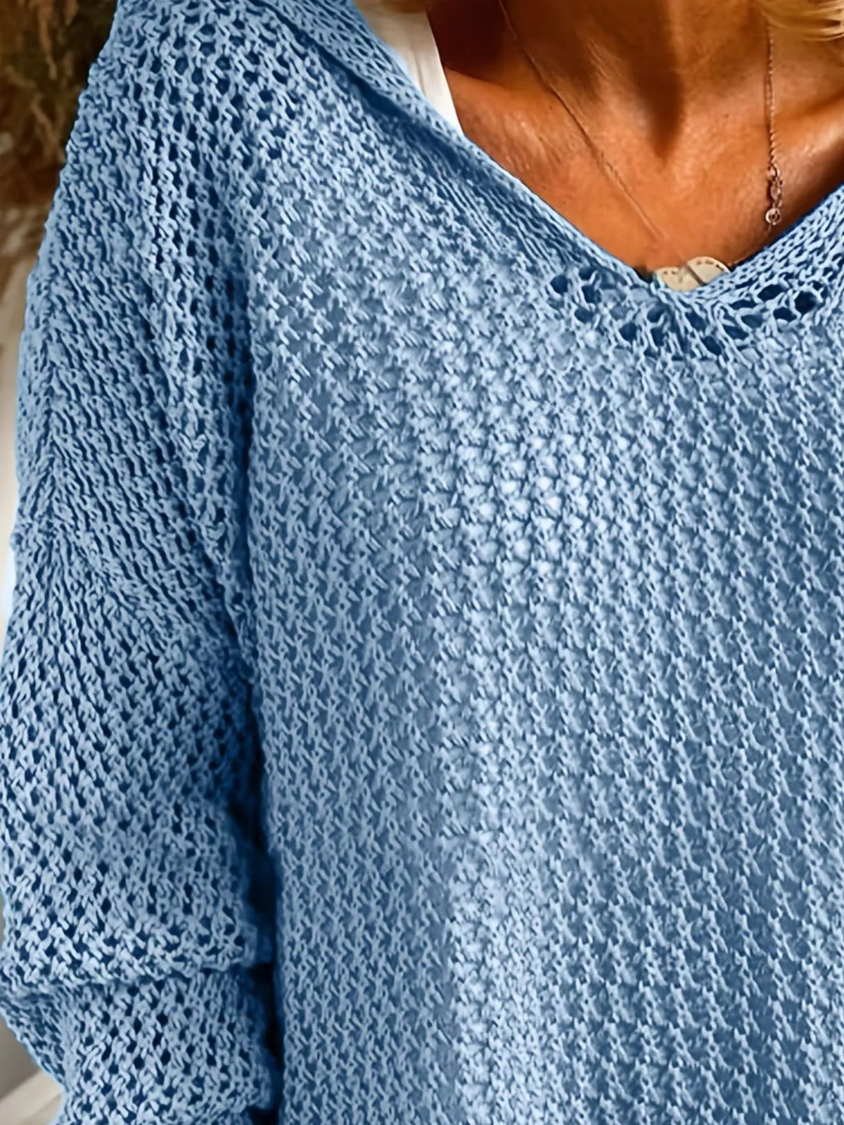 Openwork Long Sleeve Hooded Knit Cover Up - Lilixa.store