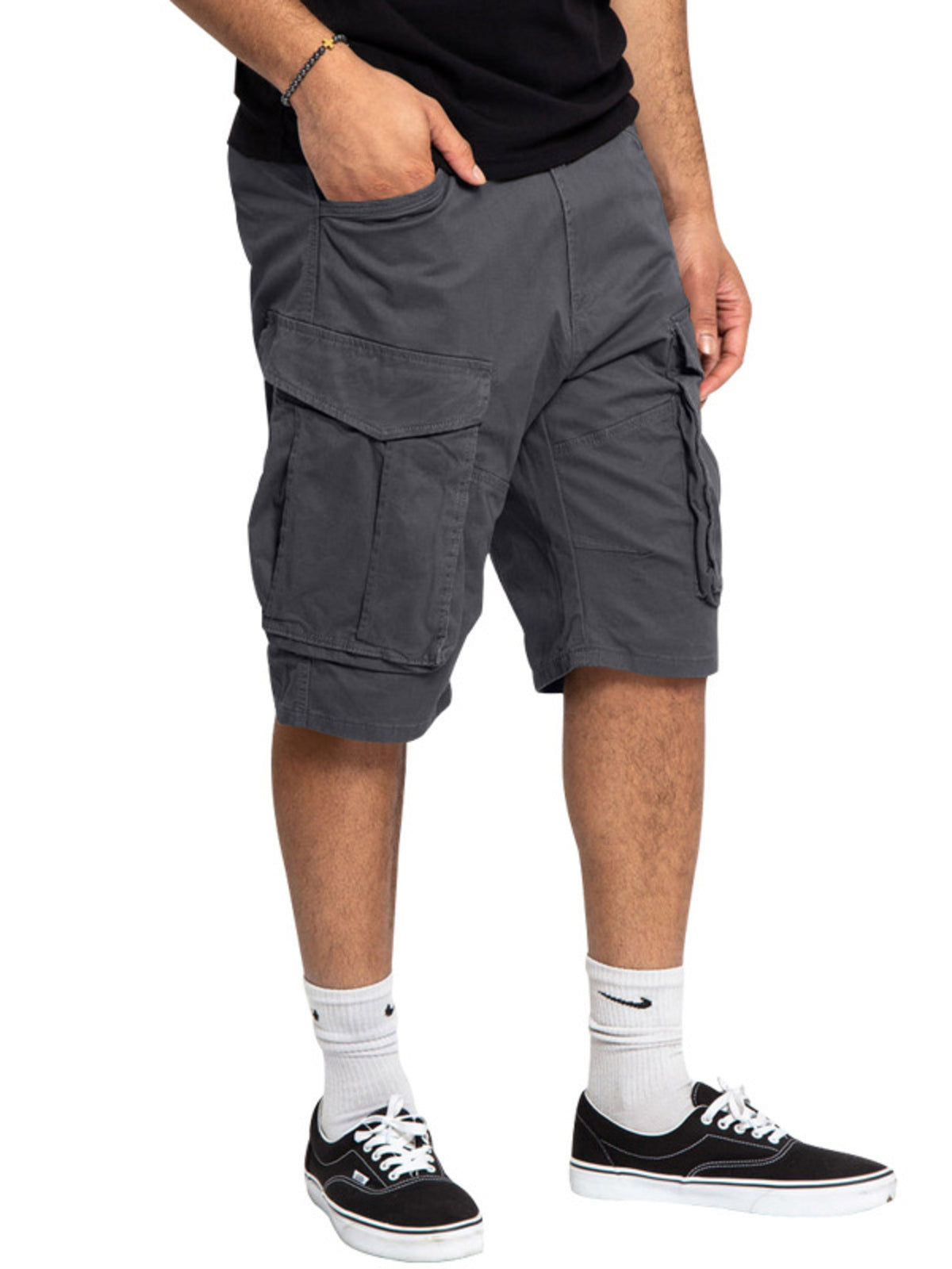 Men's Full Size Cargo Shorts with Multiple Pockets Plus Size, view 7