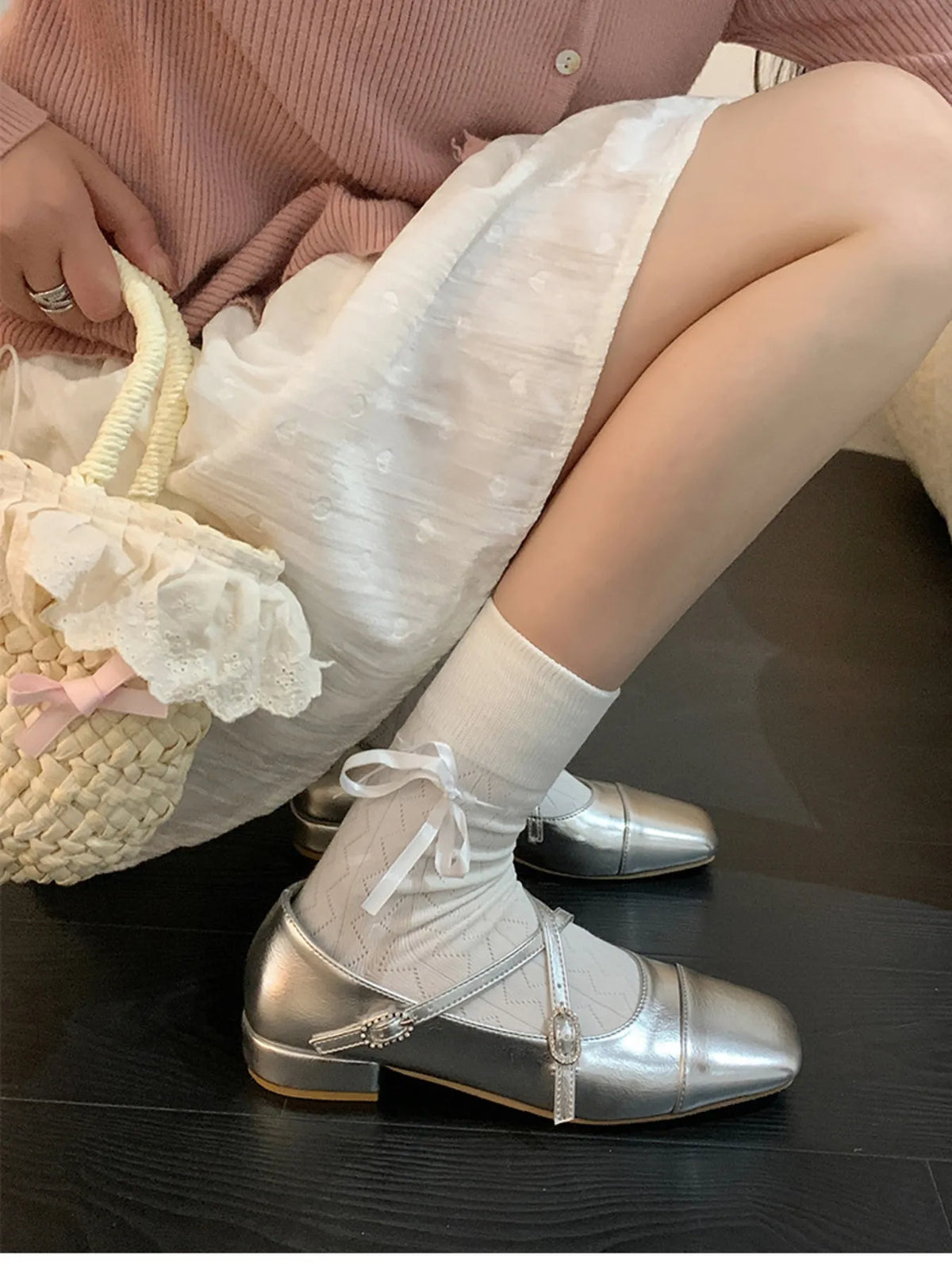 Square Toe Block Heels Mary Jane Shoes - Lilixa.store
