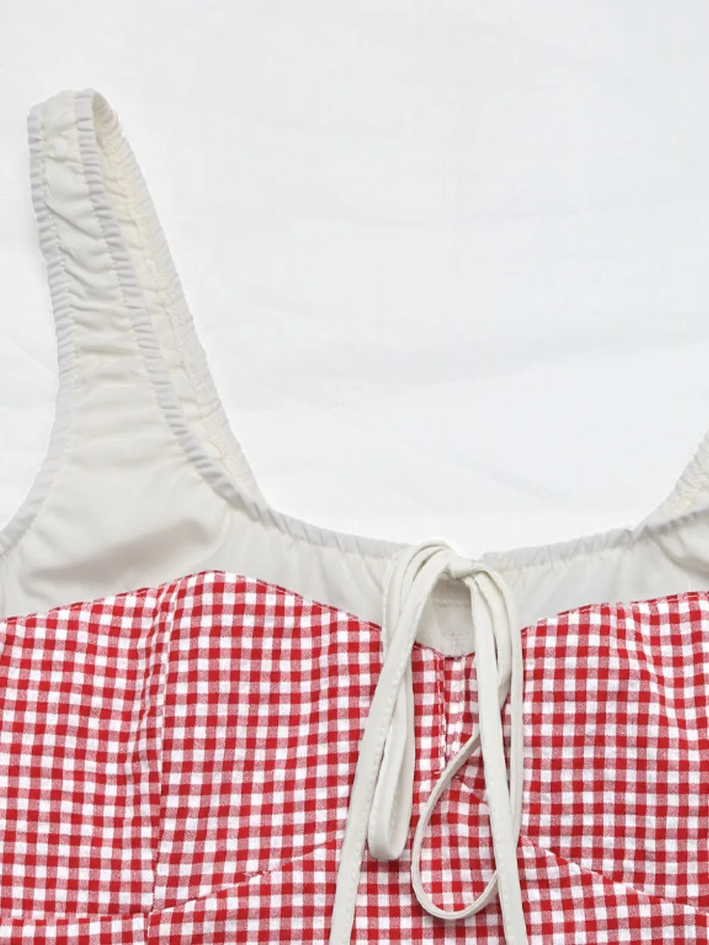 Perfee Contrast Plaid Square Neck Tank - Lilixa.store