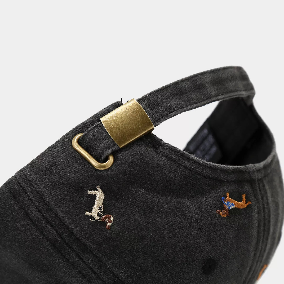 Dog Embroidered Washed Cotton Baseball Cap - Lilixa.store