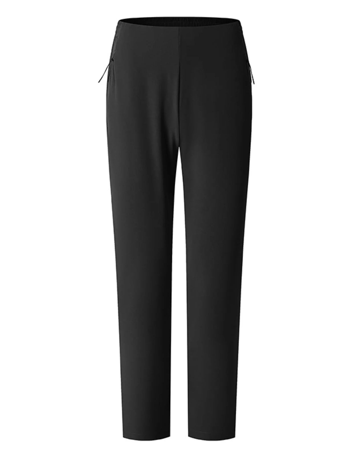 Men's Plus Size Casual Lightweight Straight-Leg Pants in Black