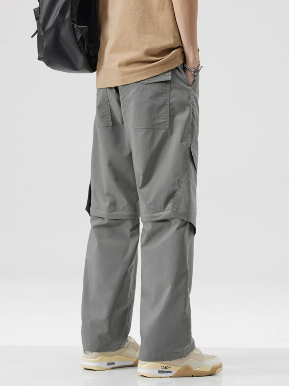 Men's Full Size Wide Leg Cargo Pants Plus Size, view 2