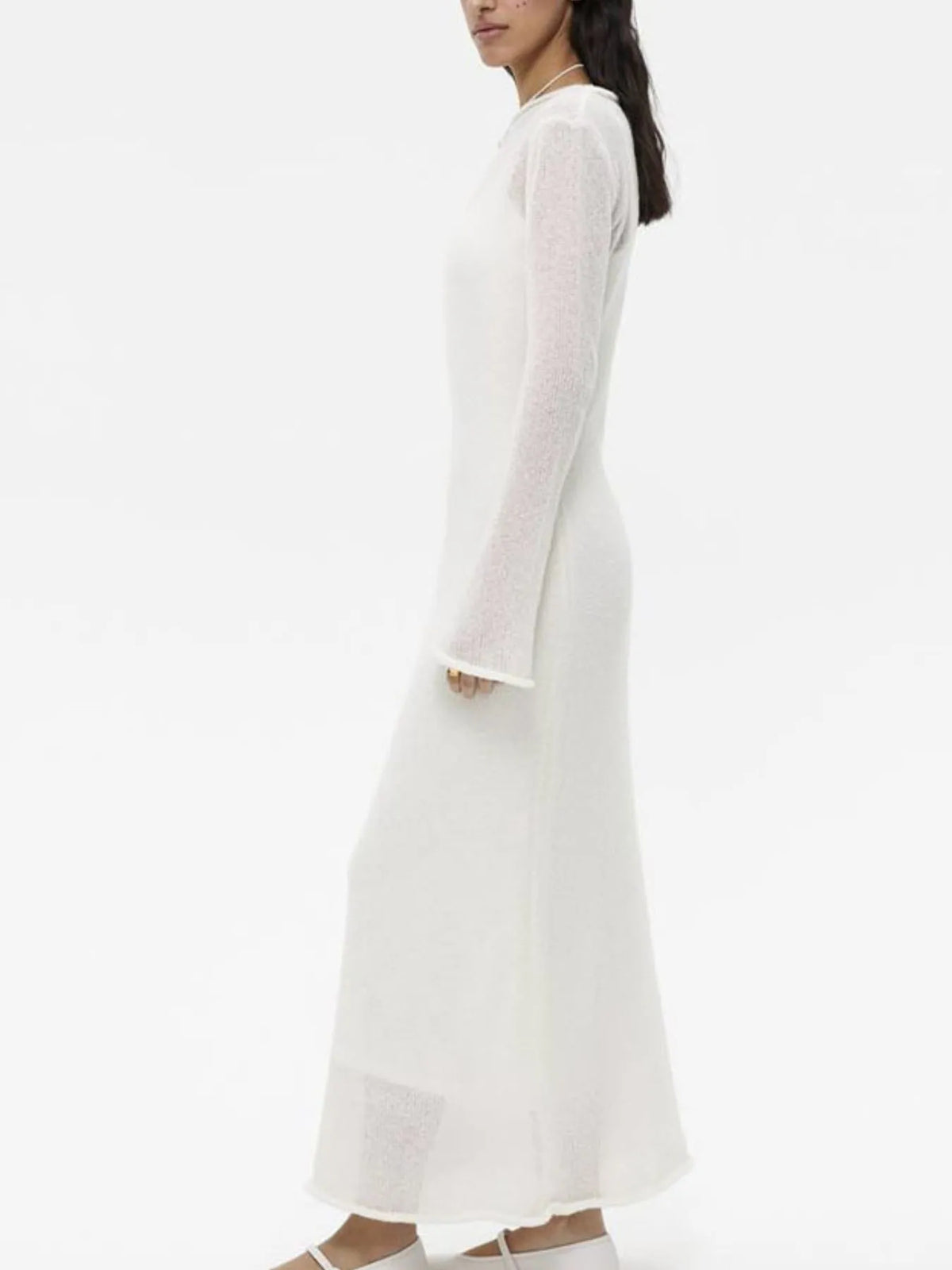 Ribbed Knit Cami Dress and Cover Up Sweater Set, view 5