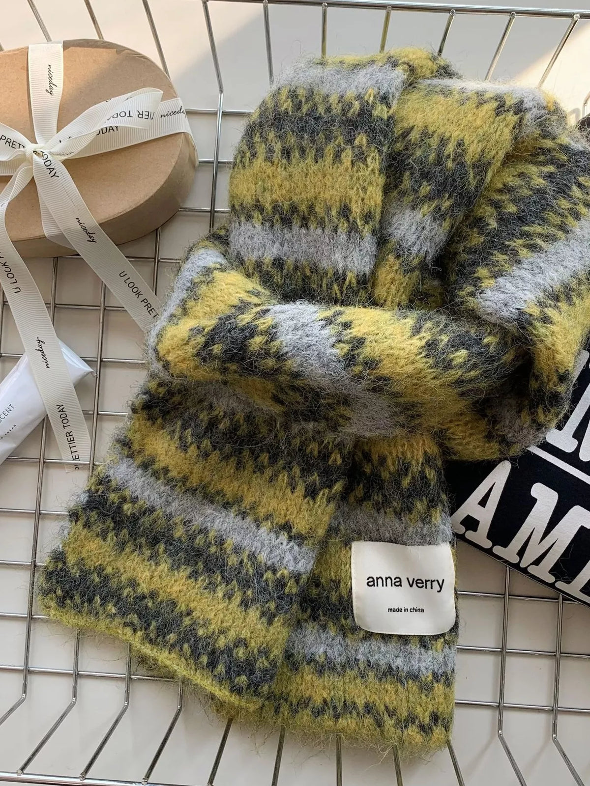 Striped Knitted Warm Scarf - Lilixa.store