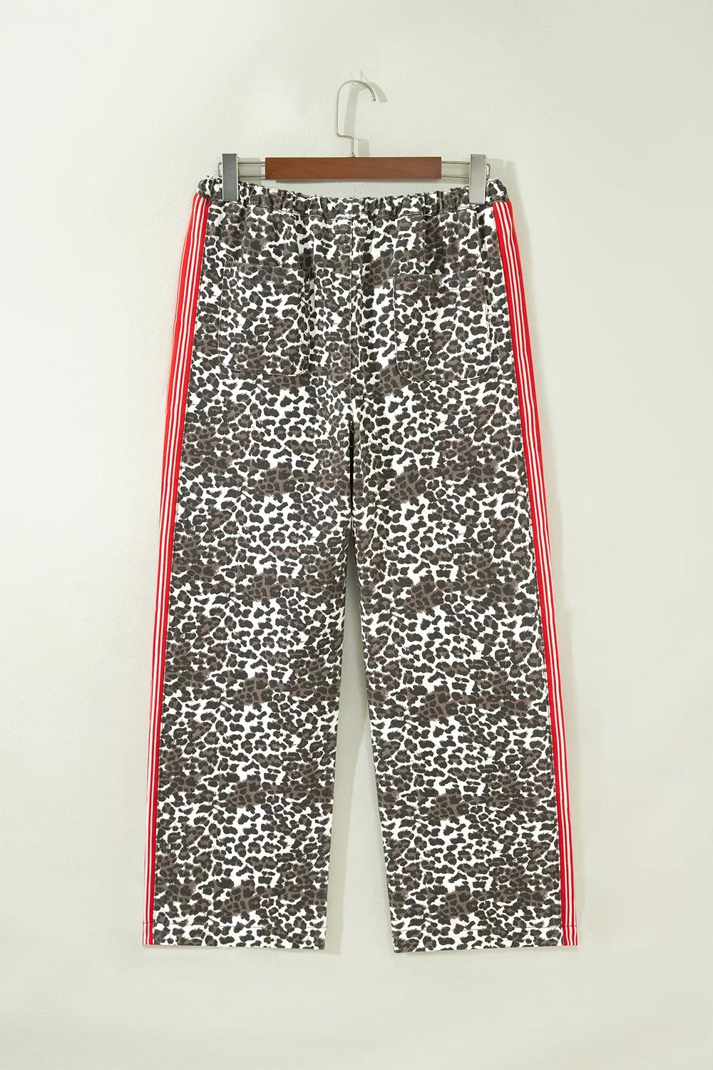 Leopard Patchwork Elastic Waist Jeans - Lilixa.store
