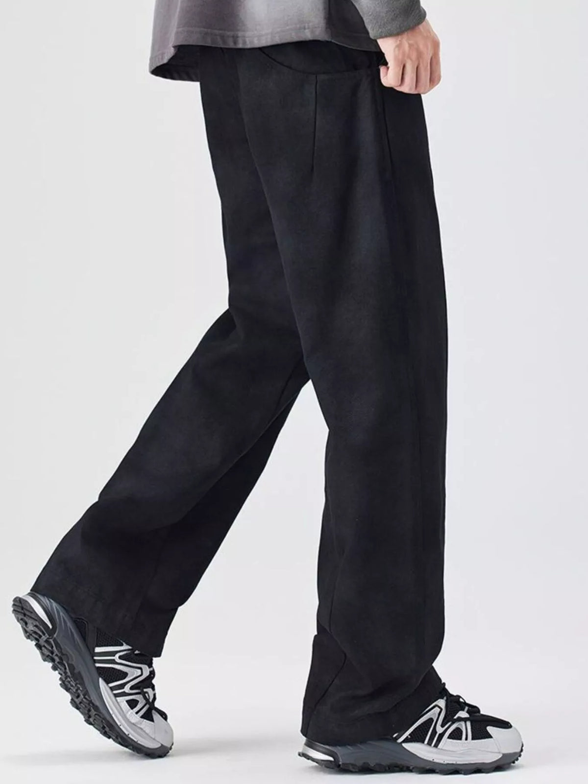 Men's Plus Size Vintage Wash Wide Leg Pants, view 5