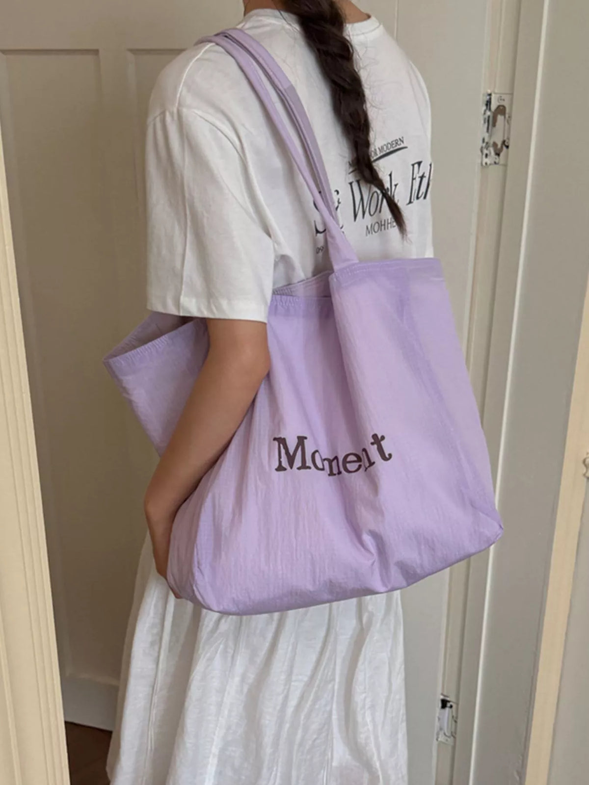Letter Canvas Tote Bag