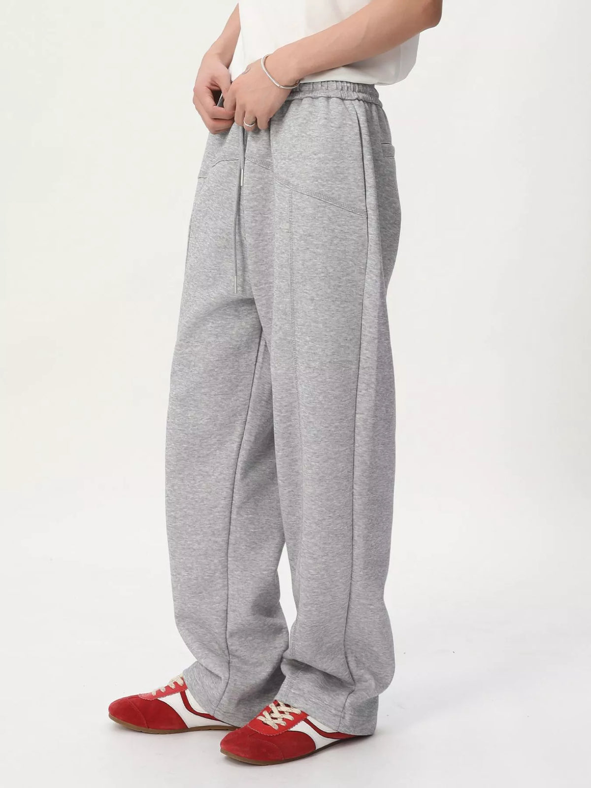Men's Wide Leg Drawstring Pants, view 10