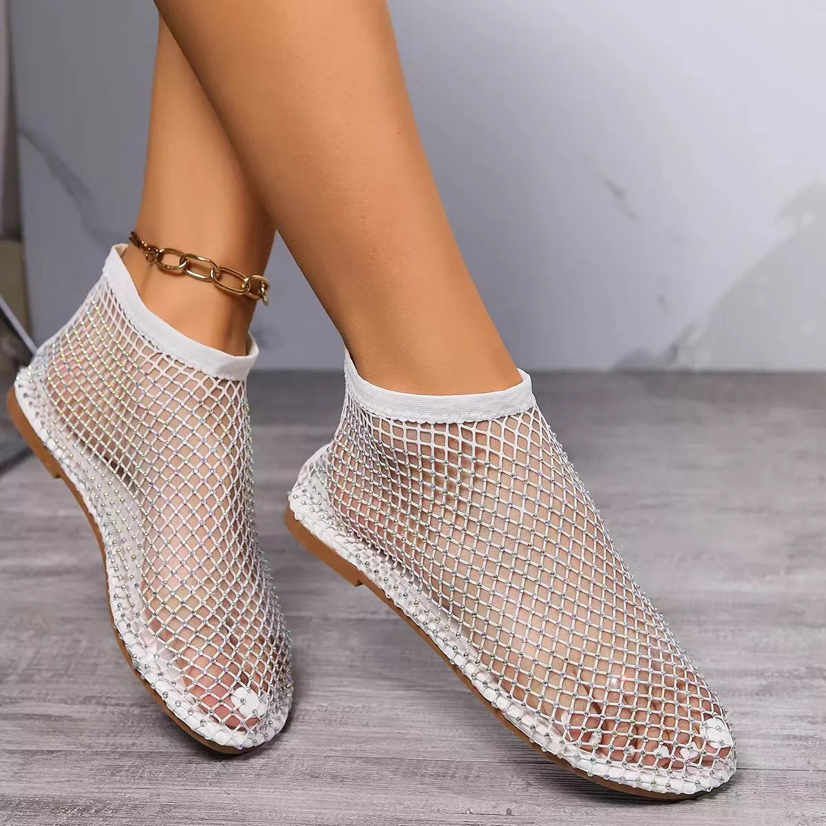 Round Toe Hollow Out Slip-Ons - Lilixa.store