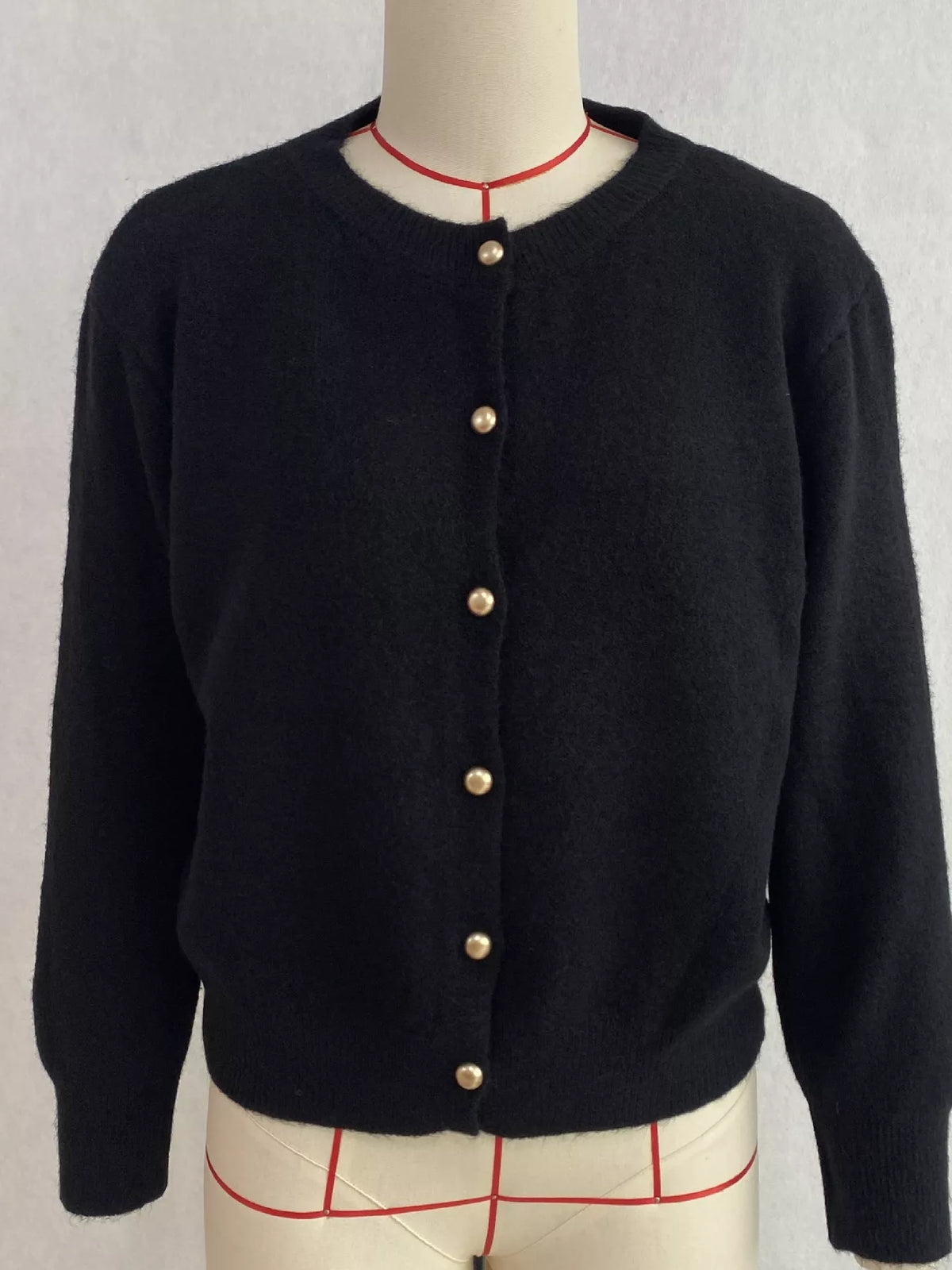 Classic Button-Down Knit Cardigan, view 15