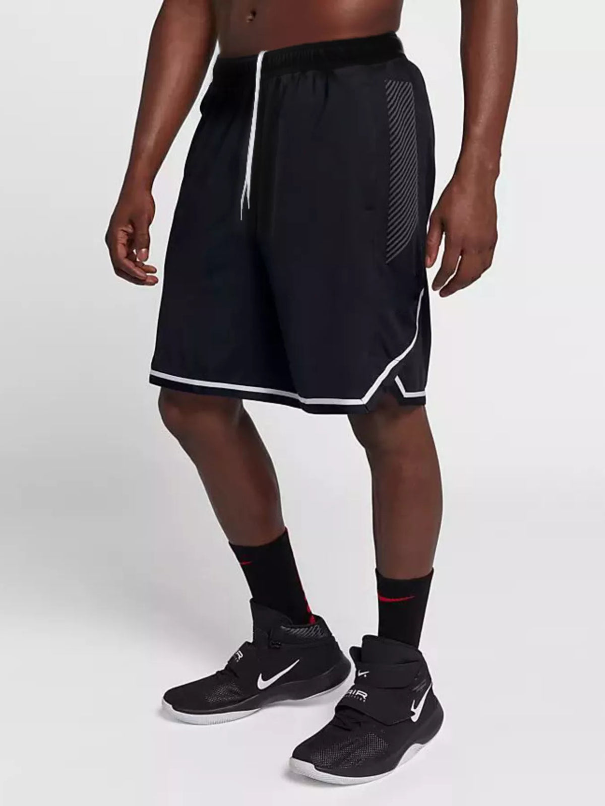 Men's Drawstring Quick-Dry Active Shorts in Black